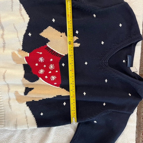 Liz Claiborne Navy Sweater with Dog Design - Picture 10 of 11